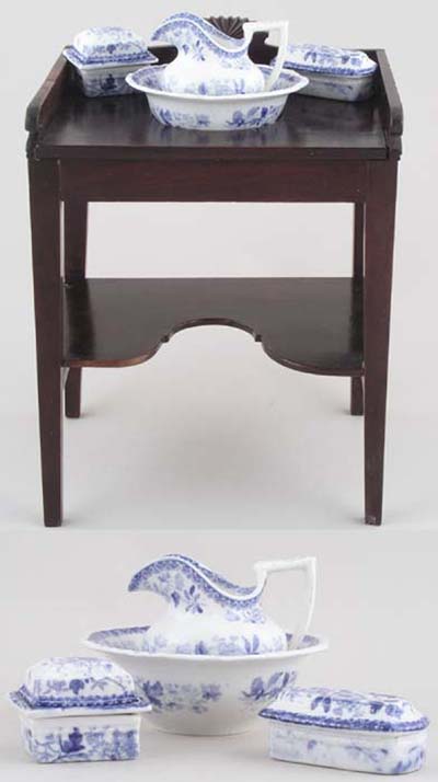 Toy Wash Set and Stand c1830